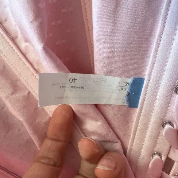 Vintage Pink Lace-Up Shapewear Corset - Picture 2 of 9